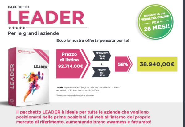 Pacchetto LEADER - 26 mesi