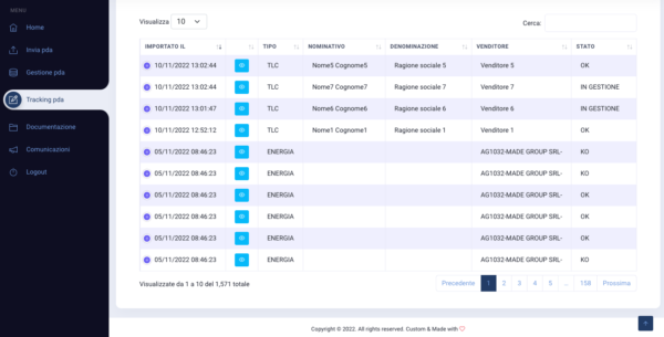 Clienti Traking ABC CRM